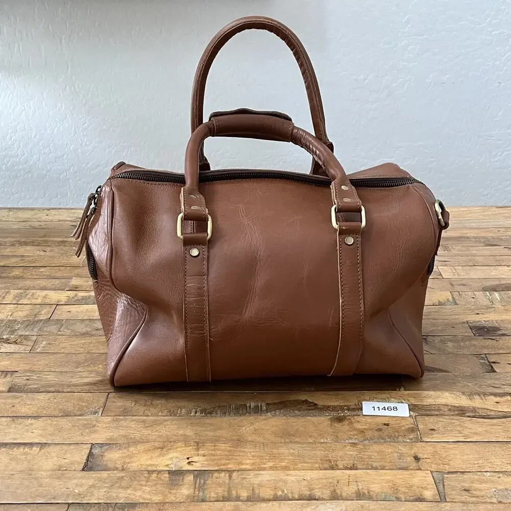 Leather Travel Bag Duffle Large 15
